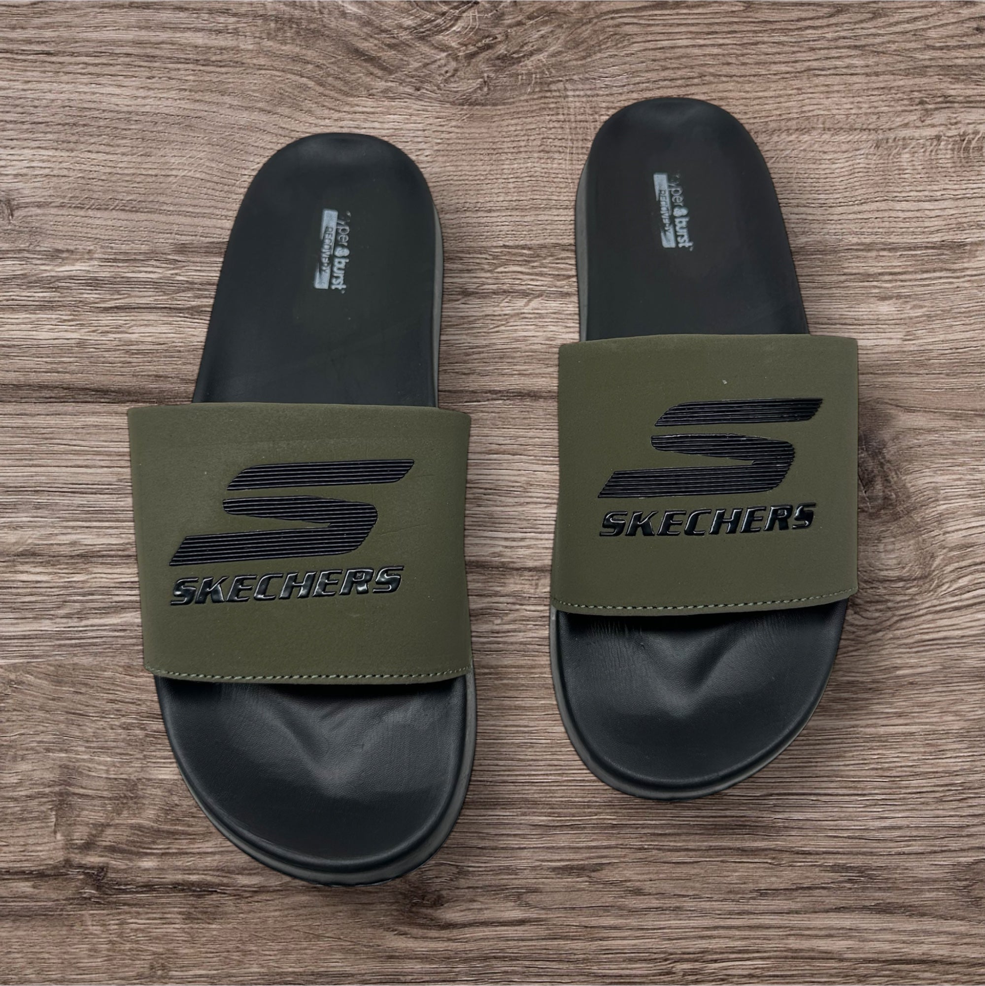 Skechers Army Shine Hyper Burst Memory Foam Slide