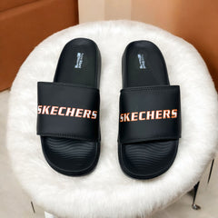 Skechers Black Motif  Hyper Burst Memory Foam Slide