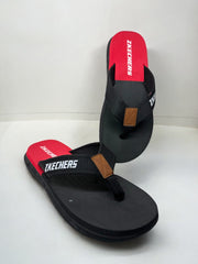 New Skecher Extra Soft Red Black Flip Flop Slipper