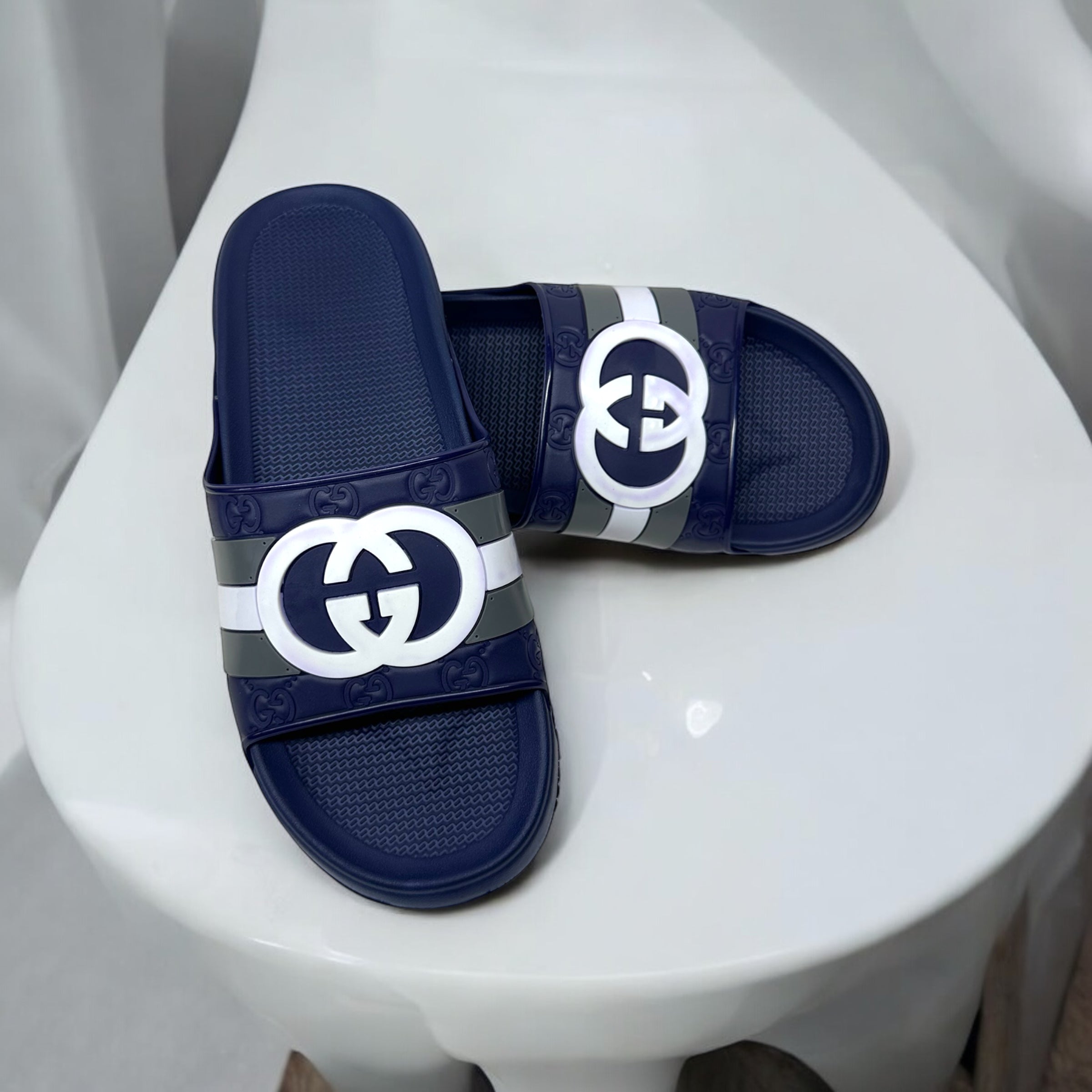 Gucci Blue Premium Medicated Slippers