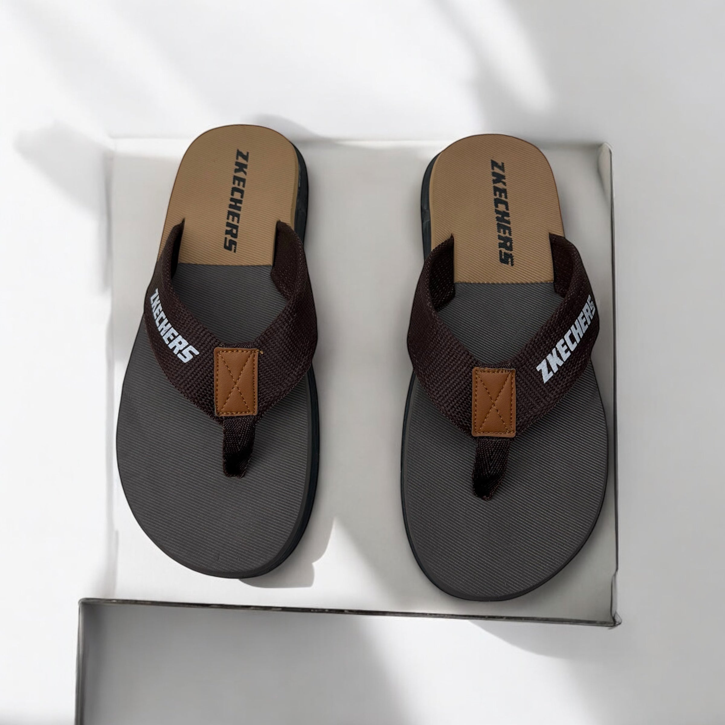 New Skecher Extra Soft Brown Flip Flop Slipper