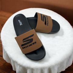 Skechers Brown Shine Hyper Burst Memory Foam Slide