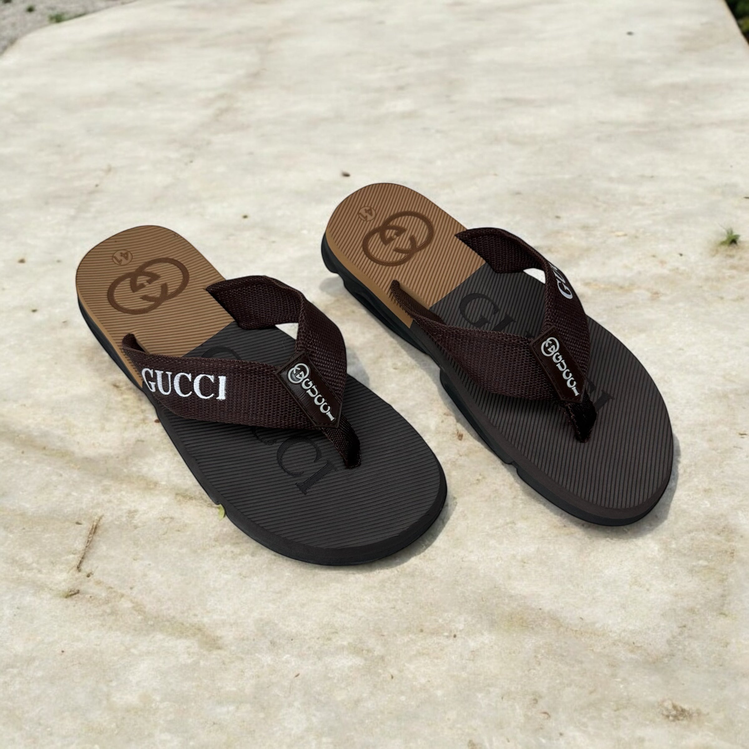 New Gucci Extra Soft Brown   Flip Flop Slipper