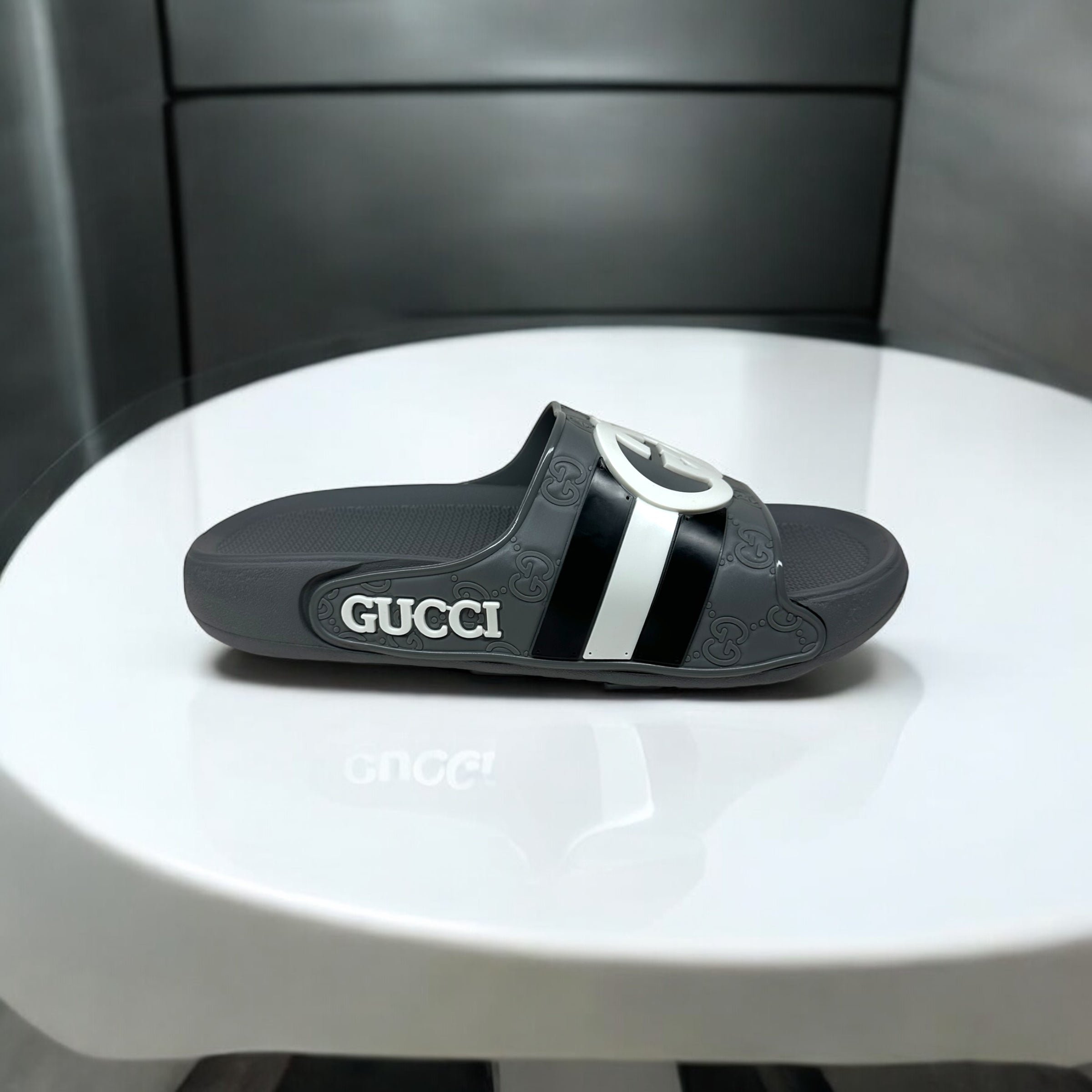 Gucci Gray Premium Medicated Slippers