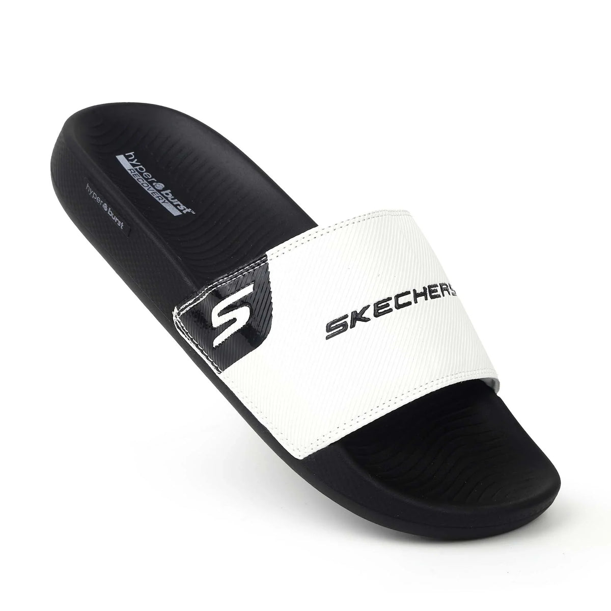 Skechers Slides B+W