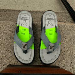 New E-A-G-L-E Extra Soft Gray Green Flip Flop Slipper  ES-3500