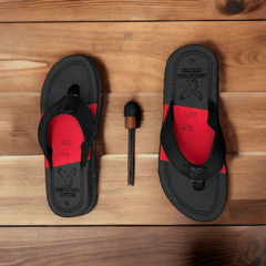 New E-A-G-L-E Extra Soft Black Red Flip Flop Slipper  ES-3700