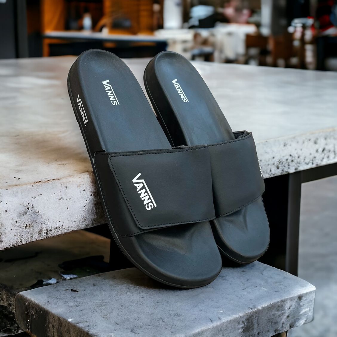 Black Vans Slides ( VN-07 )